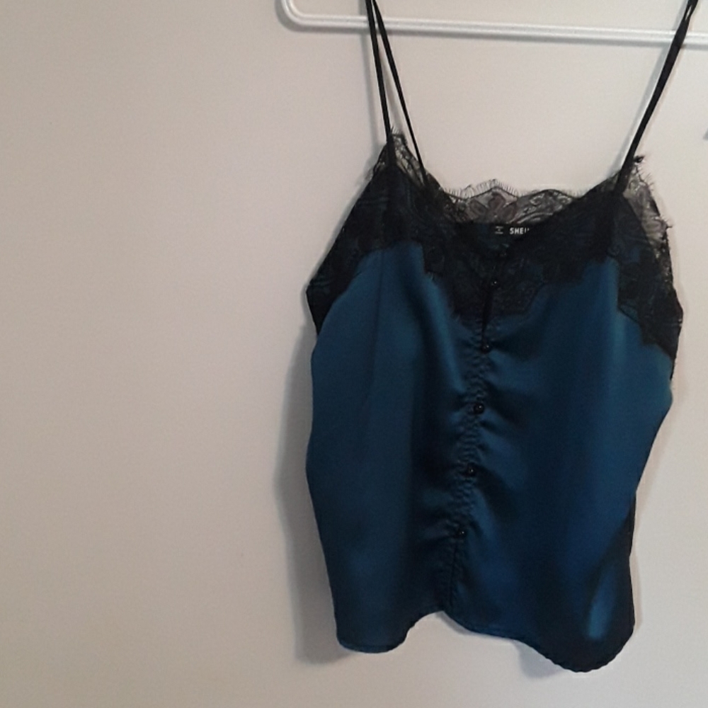 Satin eyelash blouse